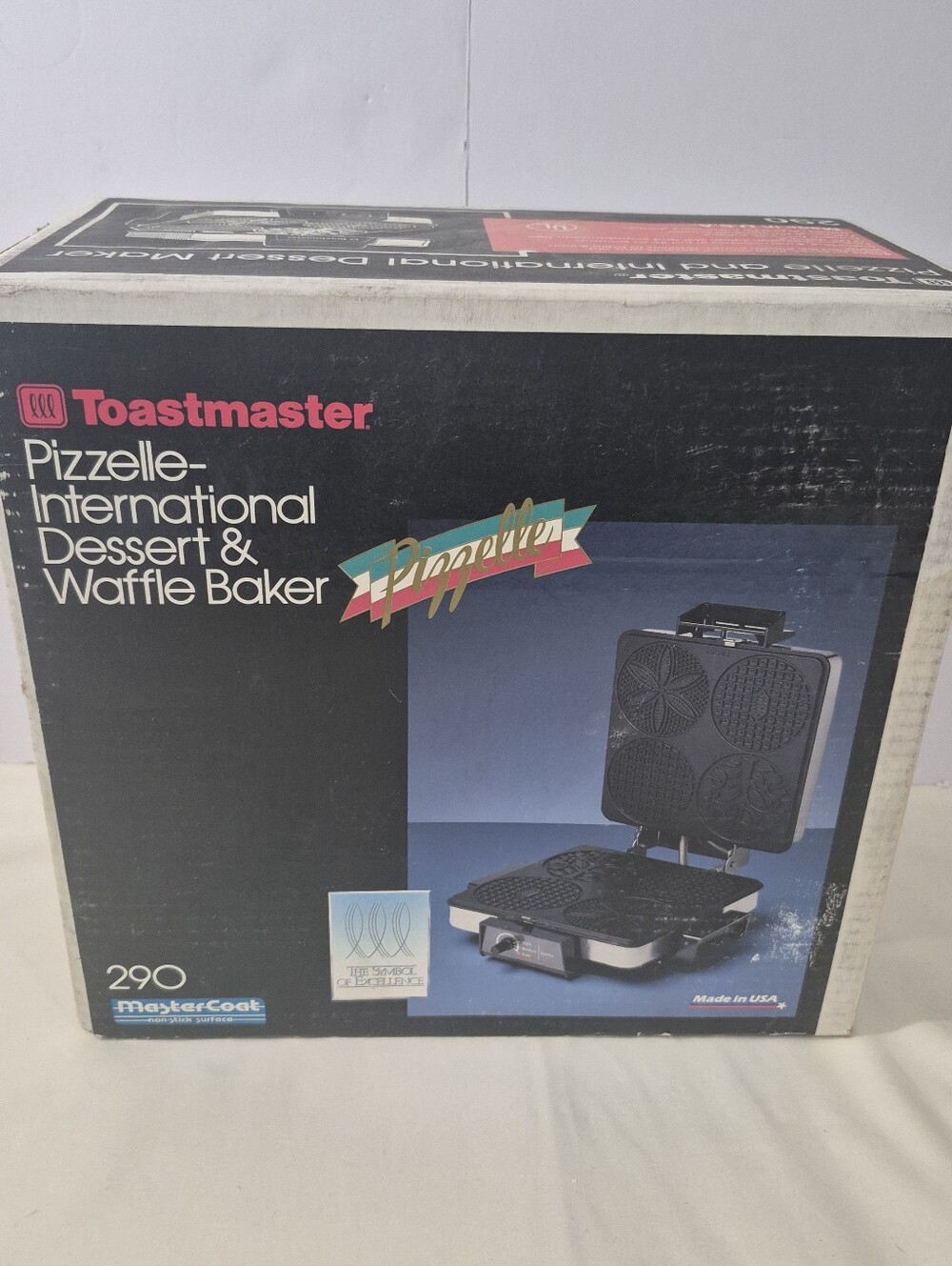 Vtg Toastmaster 290 Pizzelle International Dessert Waffle Maker Chrome 1980s New